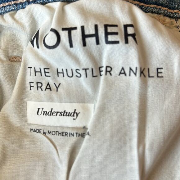 MOTHER The Hustler Ankle Fray Jeans Understudy NWT Size 25 - Picture 7 of 8